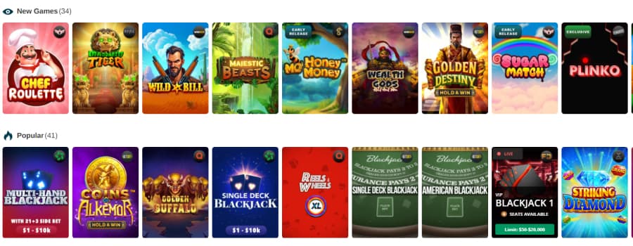 BetOnline AG casino games